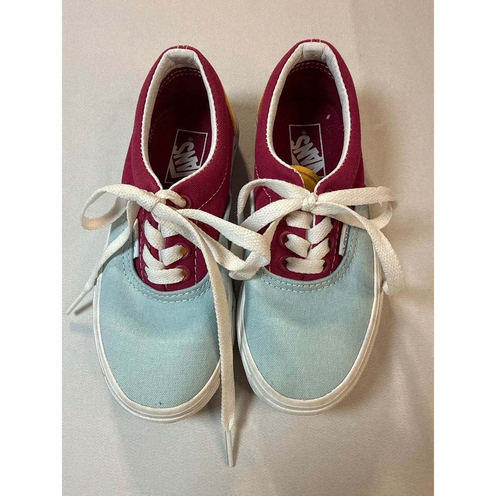 Vans Era Kids Colorblock Sneakers Blue Magenta Yellow Size 12.0 Low Top Shoes